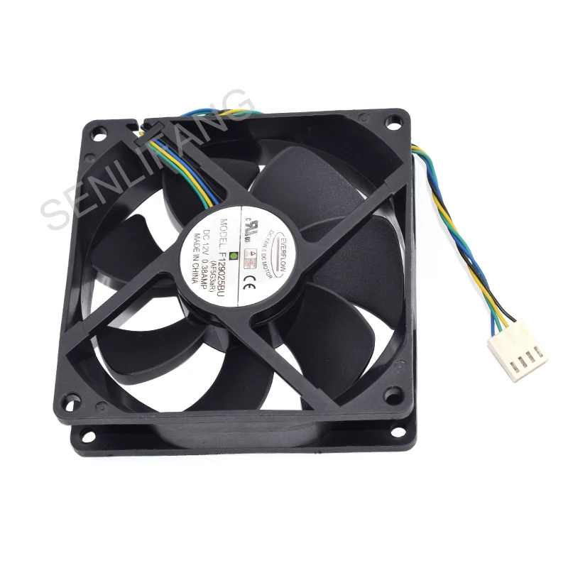 For EVERFLOW F129025BU DC12V 0.38A 4 Lines PWM Fan Cooling 9025