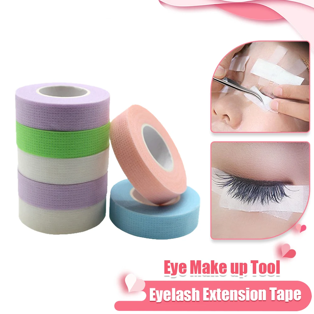 1 Rolls Lash Tape Eyelash Extension Tape 1.25/9m for Eyelash Extension Breathable Micropore Fabric Easy Tear Eye Make Up Tool