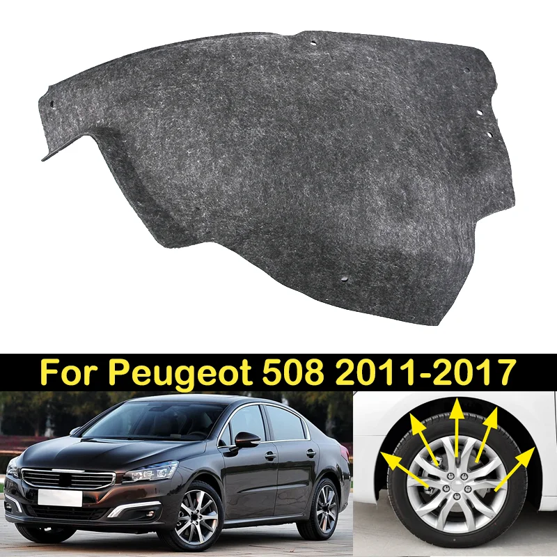DECHO Front Rear Fender For Peugeot 508 2011 2012 2013 2014 2015 2016 2017 Lined Mudguard Fender lining Soundproofed