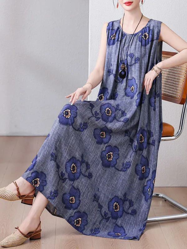 Robe surdimensionnée de style rétro en coton