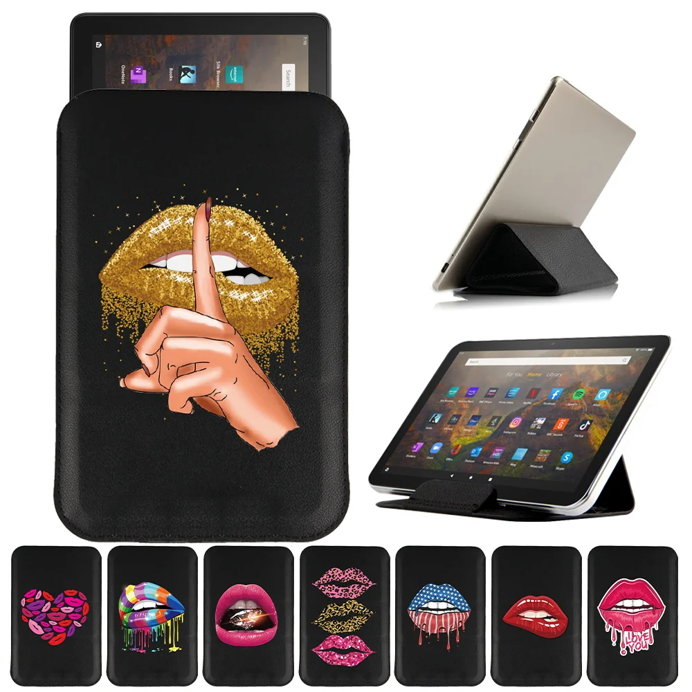 

Pu Leather Tablet Case for Fire 7/HD 8/HD 10/HD 8 plus 2020/HD 10 plus 2021 Sleeve Magnetic Stand Cover Pouch with Mouth Series