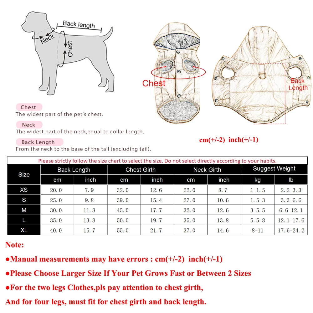 Warm Winter Dog Jacket For Small And Medium Breeds Windproof_voghion.com