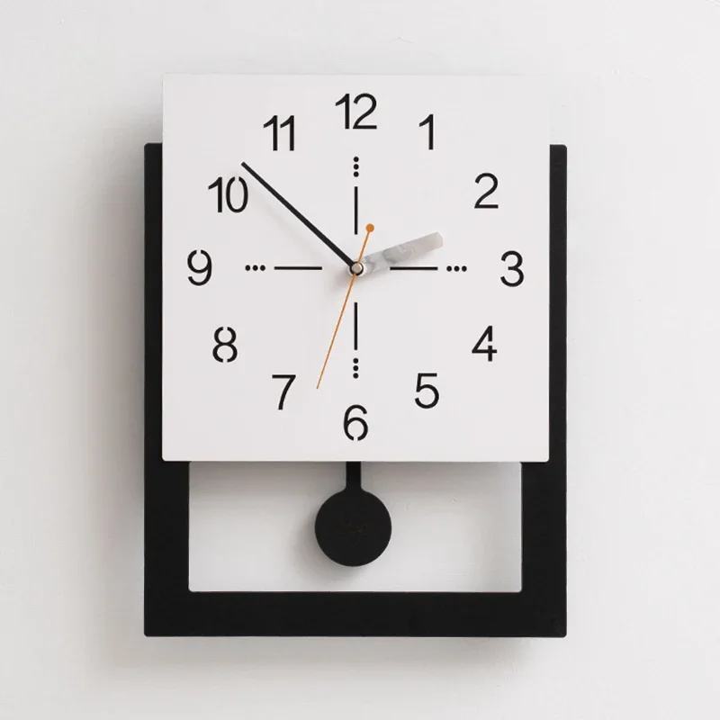Modern Swinging Decoration Wall Clock Living Room Luxury Clock Mural Watch Restaurant Number Mute