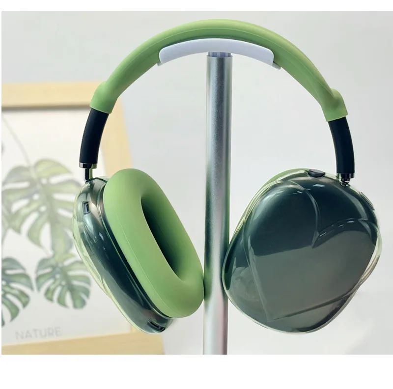 Neue Modelle 3D-Herzförmige Hülle für AirPods Max Kratzfester Kopfhörerschutz TPU Transparente Schutzhülle – Detail 5