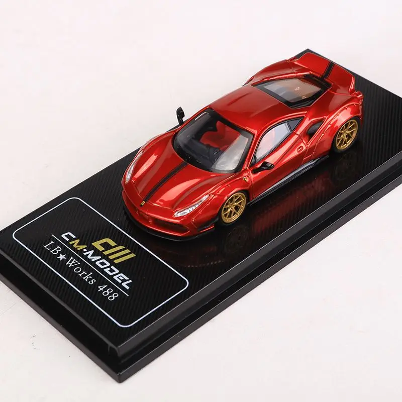 Diecast Model Car 1/64 Ferrari 488 Car ModeI LBworks Ferrari Play Vehicles Toys for Boys in Stock Original Box