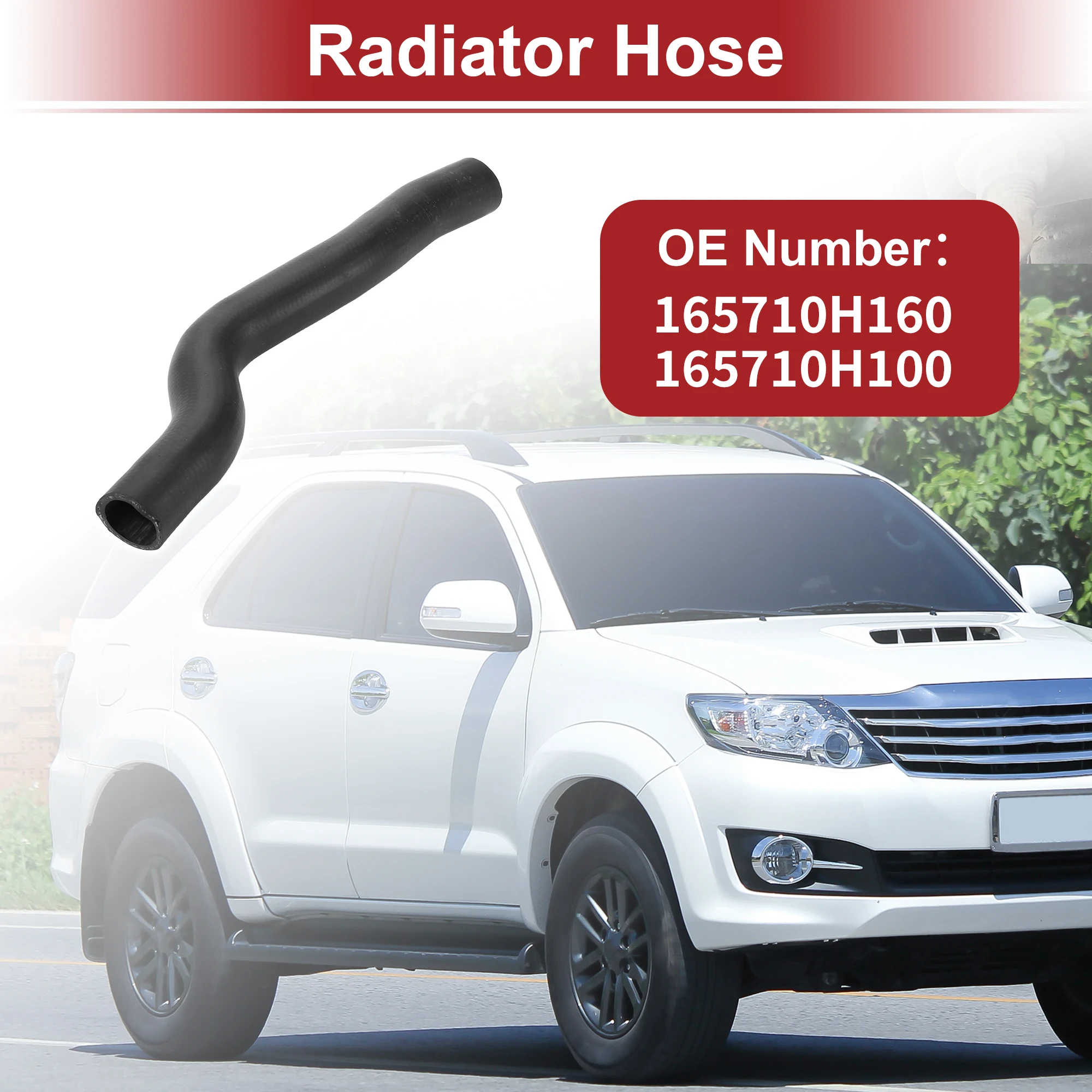 UXCELL Radiator Hose for Toyota Camry 2.4L 2007-2011 No.165710H160 Rubber Black 1 Pcs