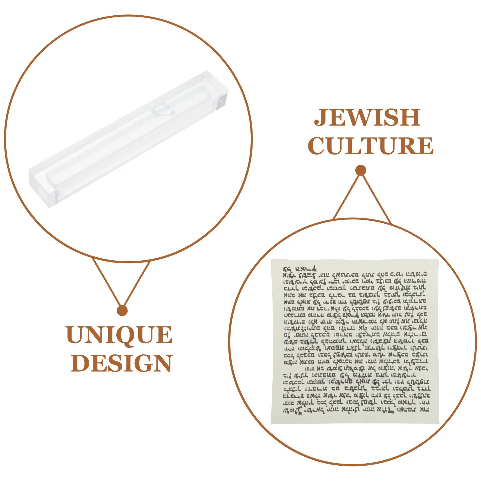 Clear Acrylic Mezuzah Case for Front Door Jewish Tradition Mezuzah Holder Parchment Scroll Case Judaica Door Accessory Home