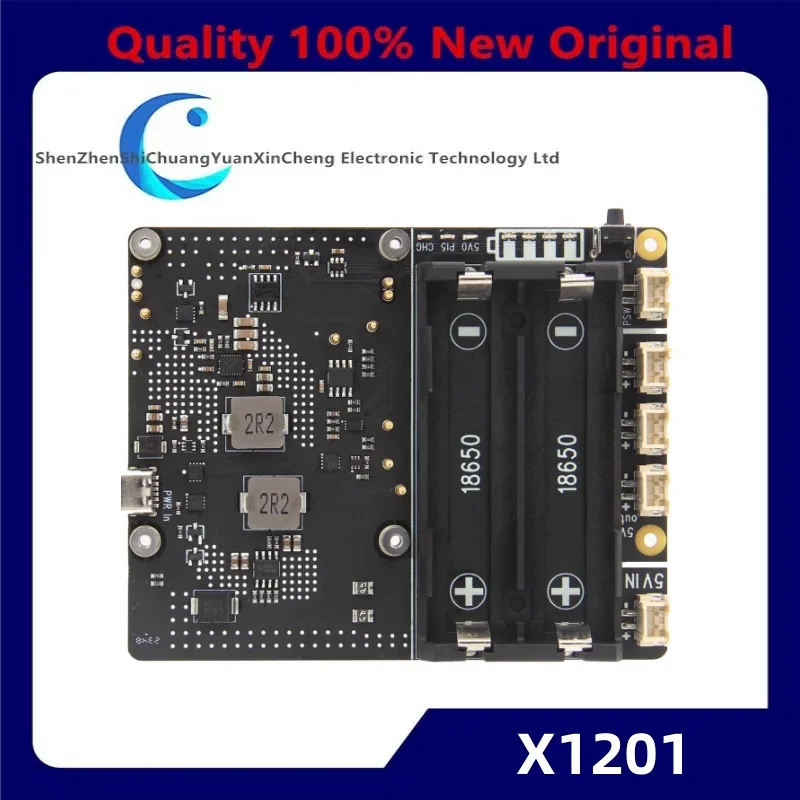 

Geekworm Raspberry Pi 5 18650 UPS, X1201 V1.1 Power Management Board with Auto Power On for Pi 5