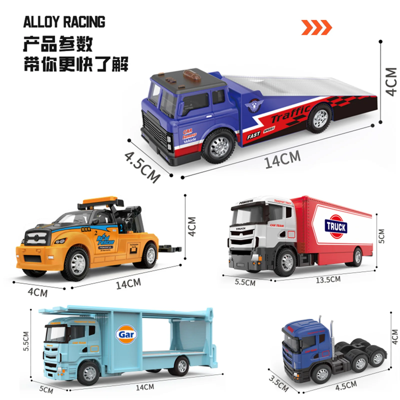 1:64 Container Trailer Miniatur Legierung Modell Spielzeug Diecast Auto Serie mit Zurückziehen Metall Fahrzeuge Klassisches Modell Kinder Geschenke