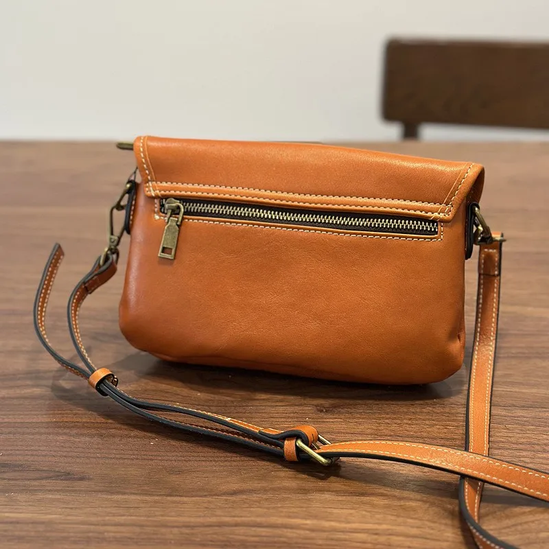 Johnature Summer Mobile Phone Bag 2026 New Genuine Leather Retro Small Bag Versatile Women's Shoulder Crossbody Bags