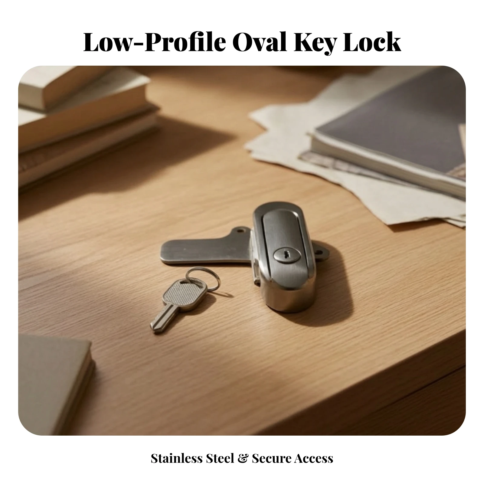 Flush Cabinet Lock Replacement Flush Mount Cabinet Lock Hardware Keyed Brushed for Maintenance Technicians, Electrical Cabinets