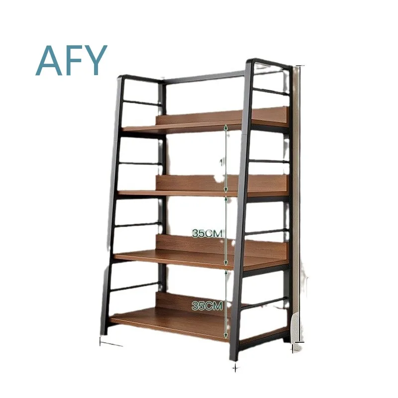 Bookshelf for Living Room Multi-layer Storage Trapezoidal Shelf for Home Simple Display Shelf Storage Rack for Small Space