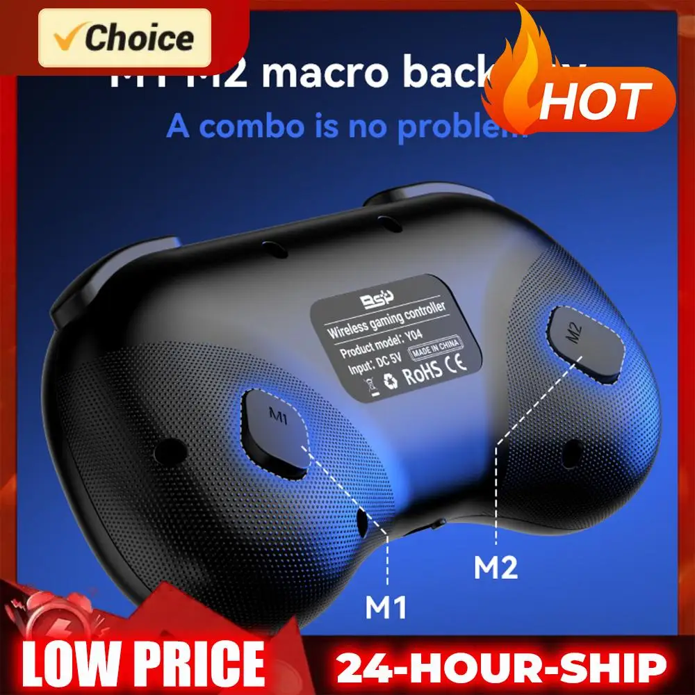 

Six Button Gaming Controller Anti-Drift Hall Effect Gamepad Joypad with Turbo 800mAh Rechargeable for Switch Console Windows PC