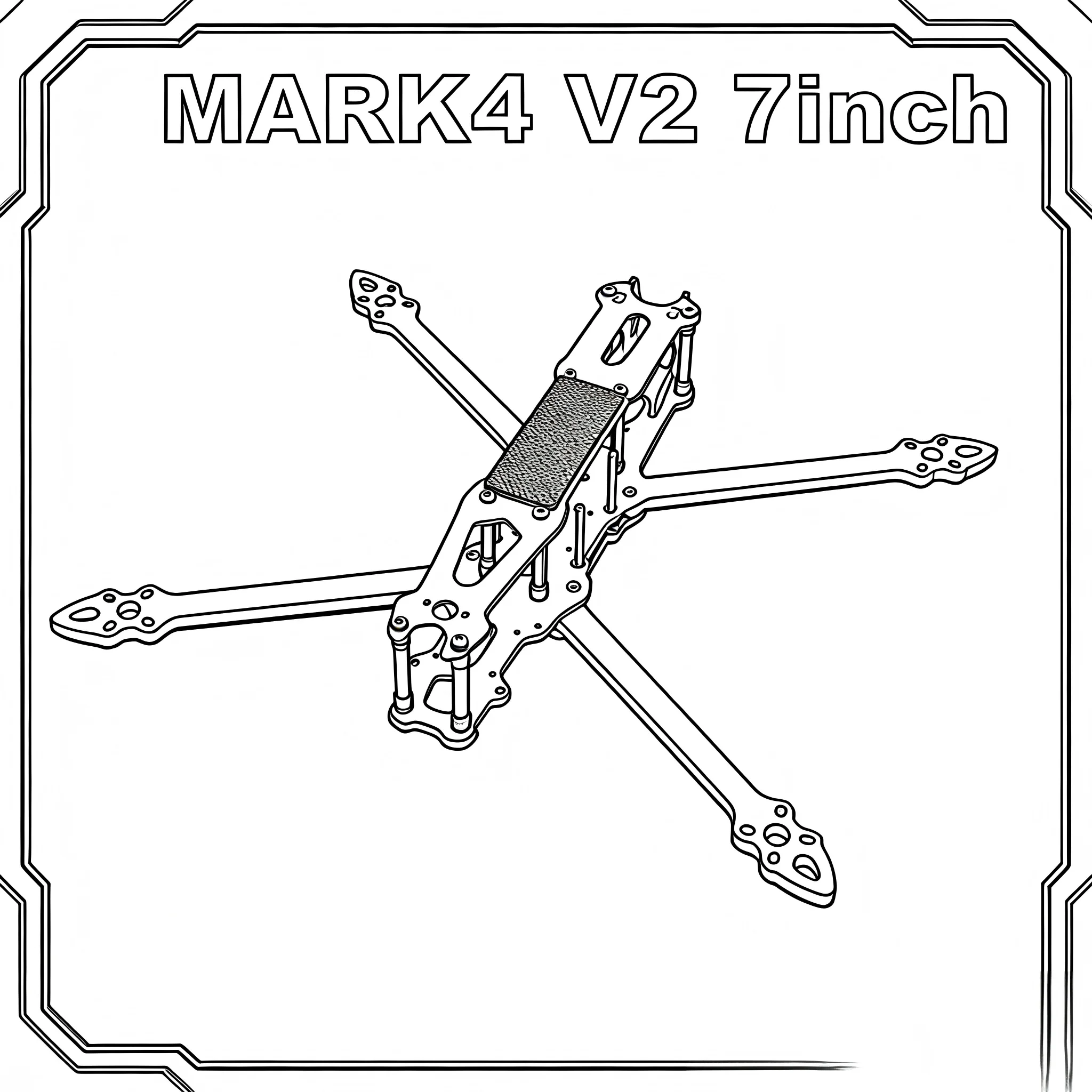 

Angeltoy MARK4 V2 7-inch version cross rack drone FPV carbon fiber PV Racing Drone Quadcopter Freestyle
