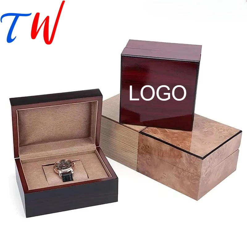 

Custom Logo MDF Wood Watch Box - Luxury Tourbillon Display Case with Jewelry Organizer, High-End Mechanical Watch Storage Box