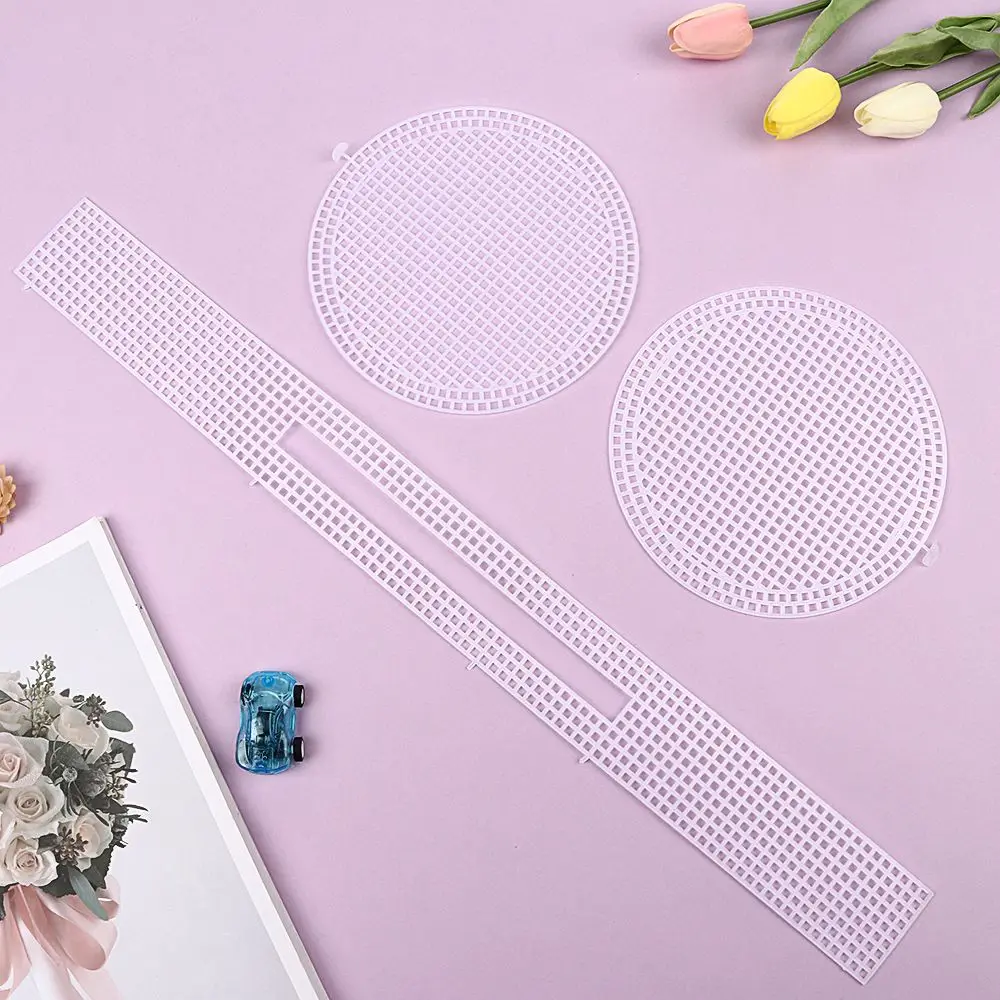 Plastic Knitting and Weaving Helper Knit Sheet DIY Wire Hanging Bag Easy Knitting Accessories White Net Cover