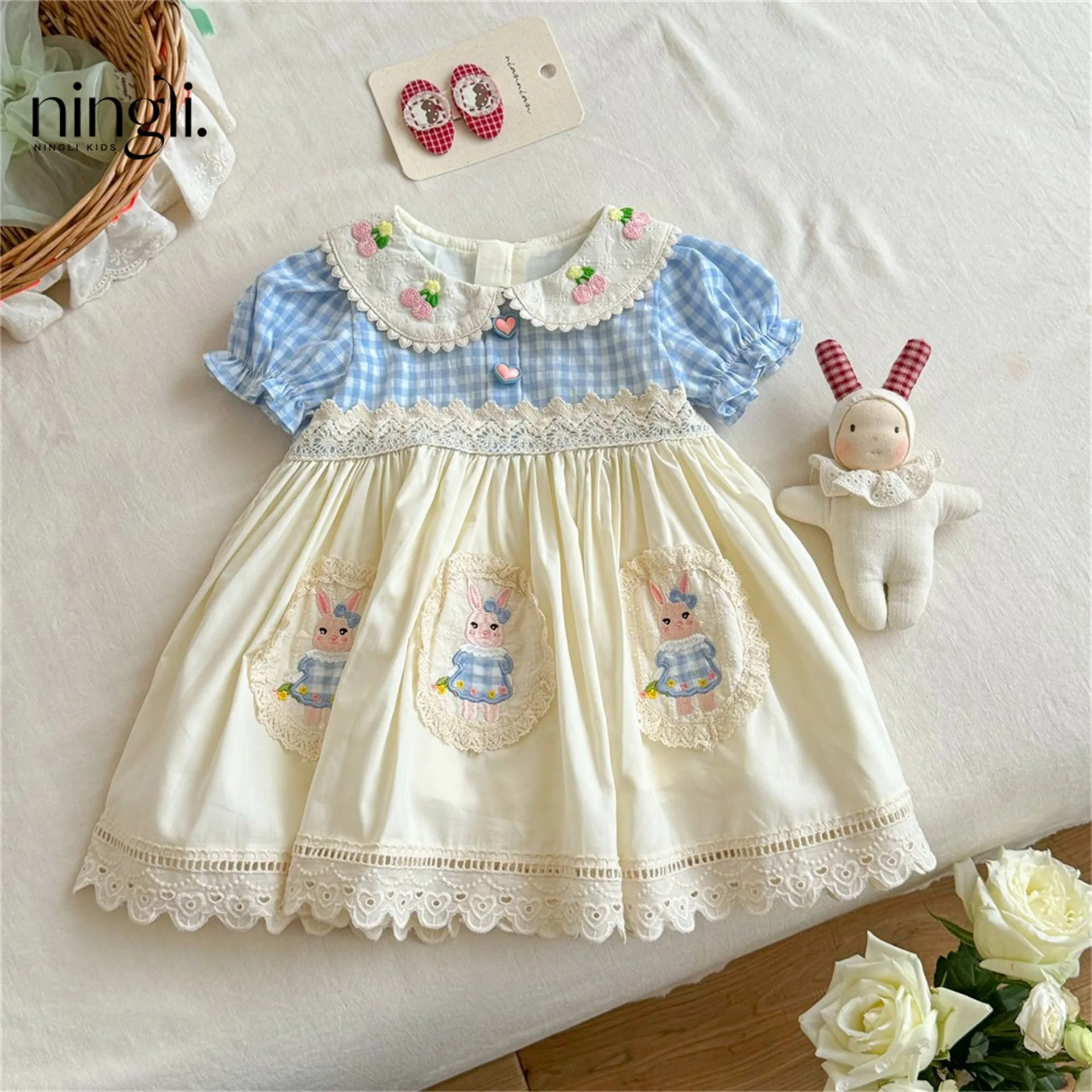 

Girls Lolita princess dress summer new children baby girl foreign sweet vacation