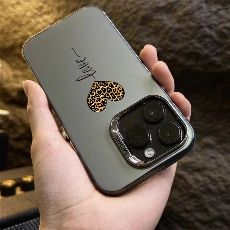 Leopard Love Balloon Pattern Silver Phone Case For Samsung S25 S24 S23 S22 S21 S20 FE Ultra Plus For Samsung Note 20 Case Cover - náhled 2