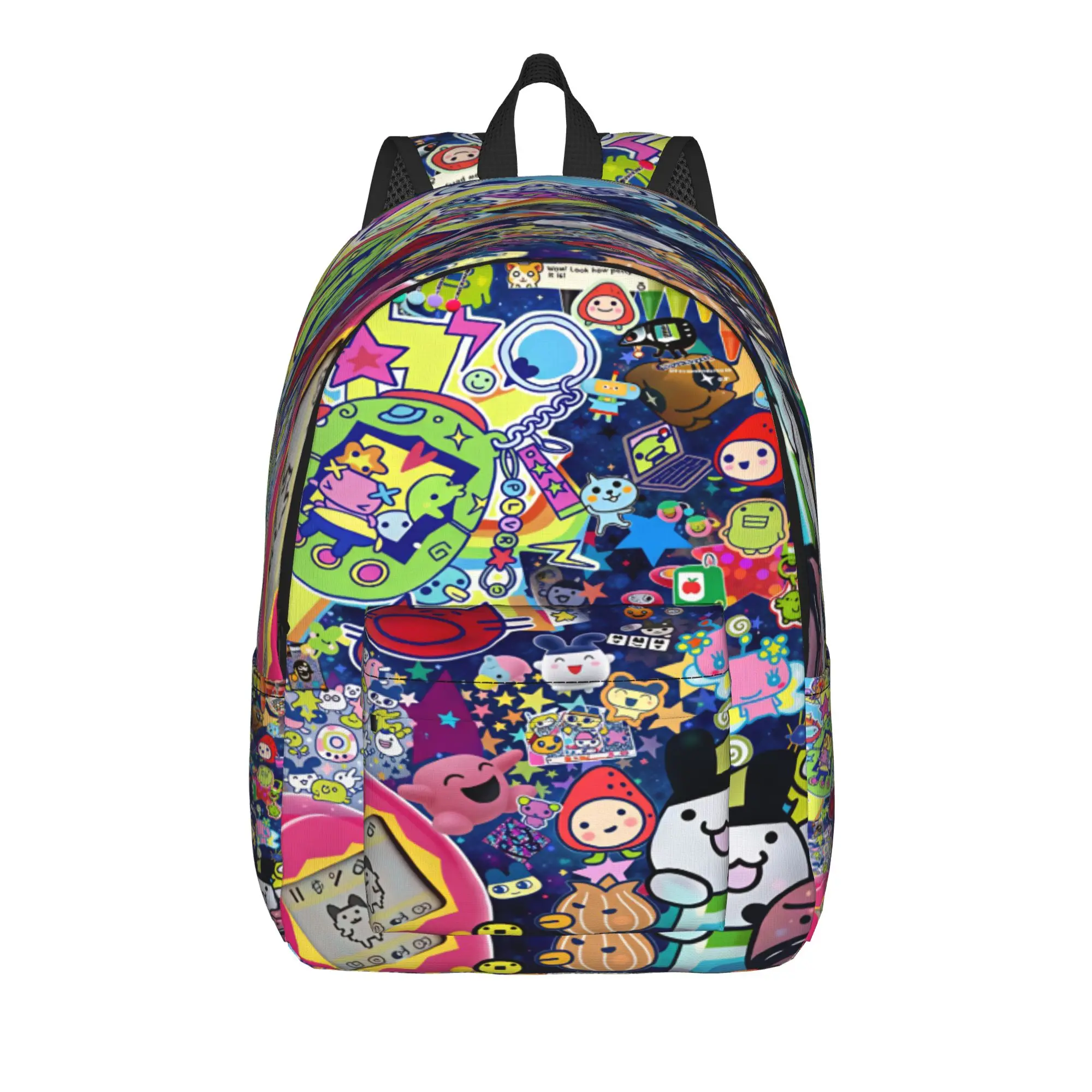 

Tamagotchi Backpack Men Polyester Cycling Backpacks Lightweight Kawaii School Bags Rucksack