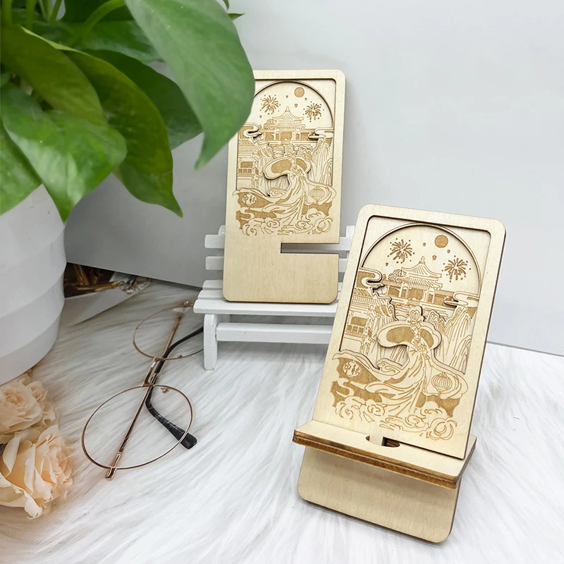 1 Piece Of Engraved Pattern Mobile Phone Computer Portable Stand Campus Gift Ornaments Graduation Gift