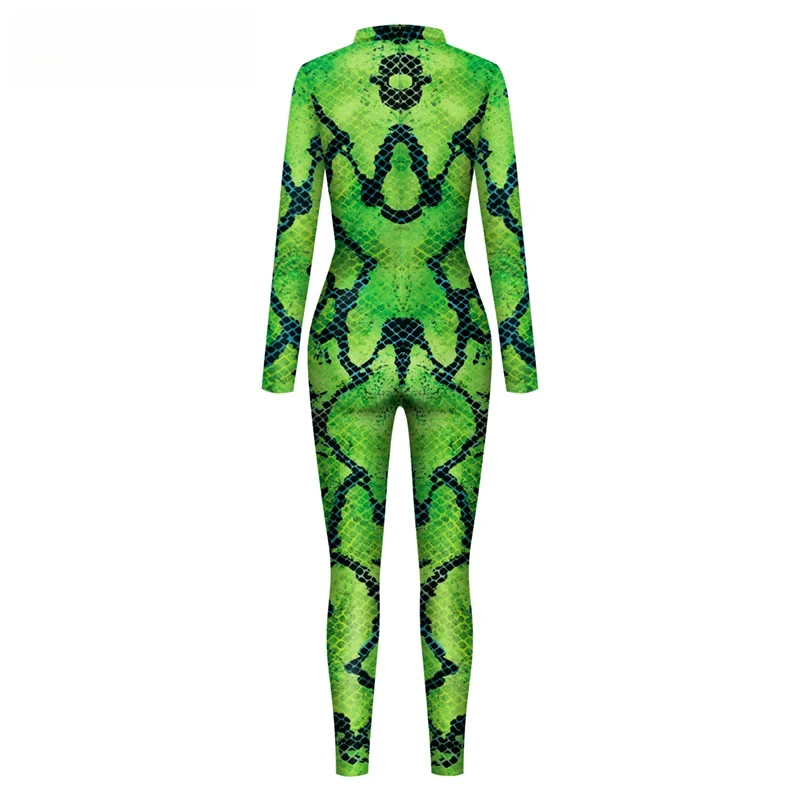 ฮาโลวีนคอสเพลย์เครื่องแต่งกายผู้หญิงสัตว์กบรูปแบบ 3D การพิมพ์ Jumpsuits เครื่องแต่งกาย Onesie ชุดแฟนซีชุด Zentai