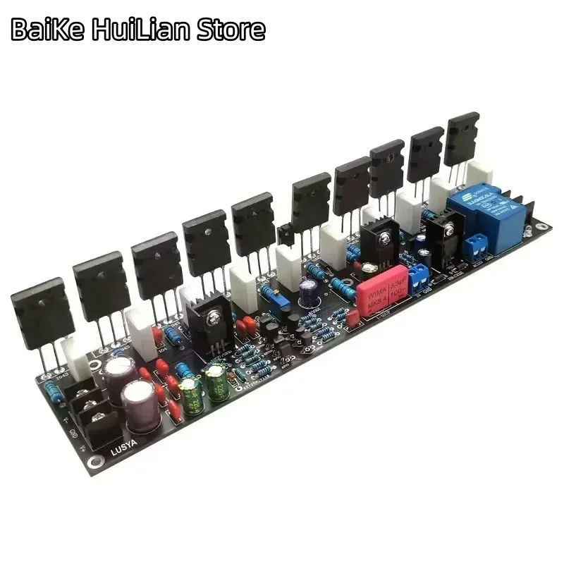 

Upgraded Version Mono 500W Tube 2SC5200 + 2SA1943 20V-90V HIFI High Power Audio Amplifier Board + Speaker Protect Relay