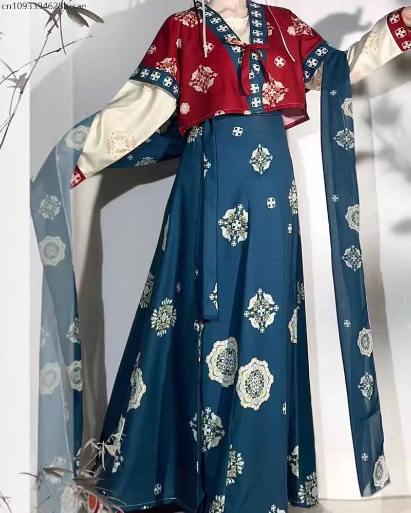 Chinese Hanfu Dress Women Carnival Cosplay Costume Party Outfit Ancient Traditional Vintage Tang Dynasty Hanfu Dress