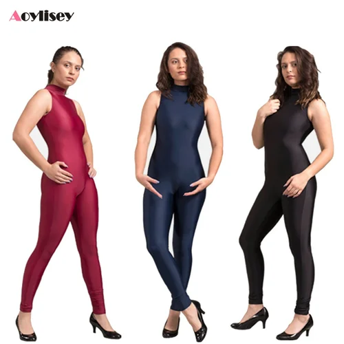 Mono sin mangas de baile con cuello alto para mujer, monos de LICRA para adultos, traje de una pieza, monos de gimnasia, Ropa de baile de Ballet para hombres
