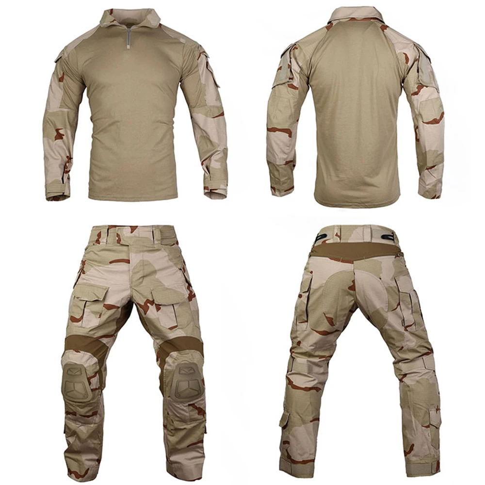 Emersongear E3 Combat Uniform Sets Tops Duty Cargo Trousers Training Suits Mens Tactical Shirt Pants Hiking Hunting Camping DCU