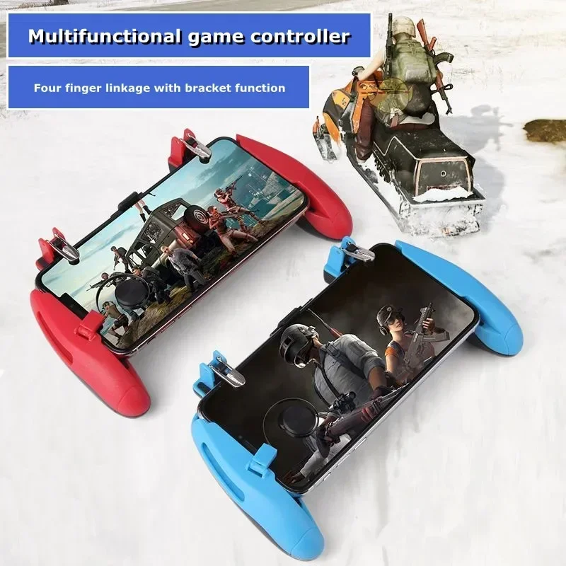 

Z8 Portable ABS Mobile Phone 4 Finger Gamepad Joystick Controller for PUBG Aim Shooting Game Handle for IPhone Android Universal