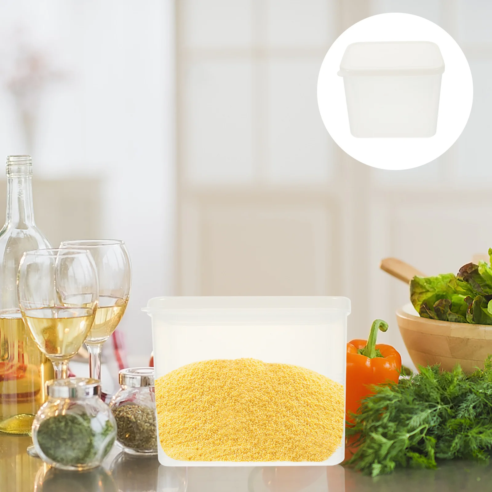 2 قطعة صندوق تخزين مربع حاوية طعام شفافة مانعة للتسرب للخبز والفواكه الطازجة حفظ الثلاجة منظم مستلزمات المطبخ