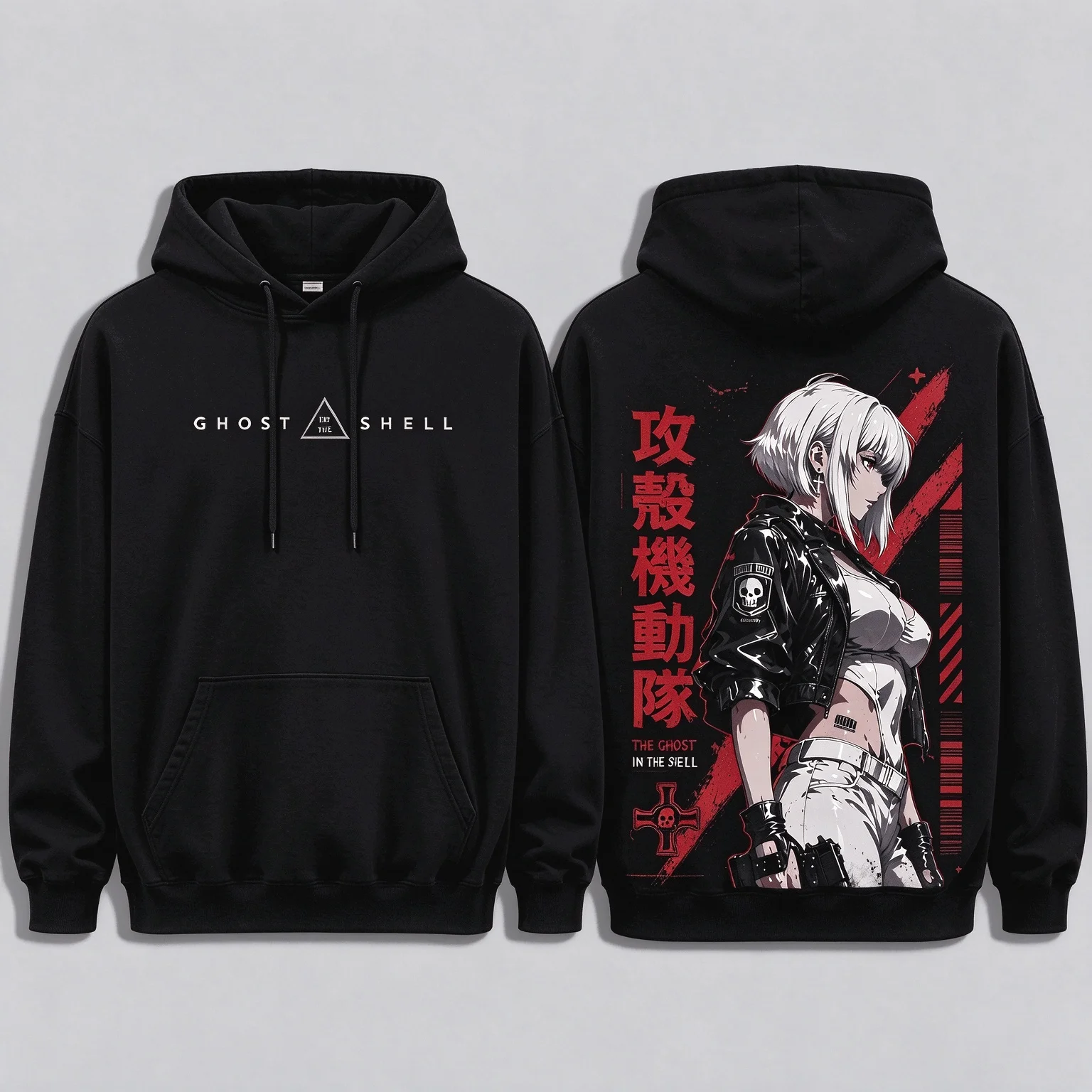 Ghost in The Shell Hoodie Motoko Kusanagi Cyberpunk Anime Sweatshirt Men Women Streetwear Hip Hop Pullover Unisex Autumn Top New