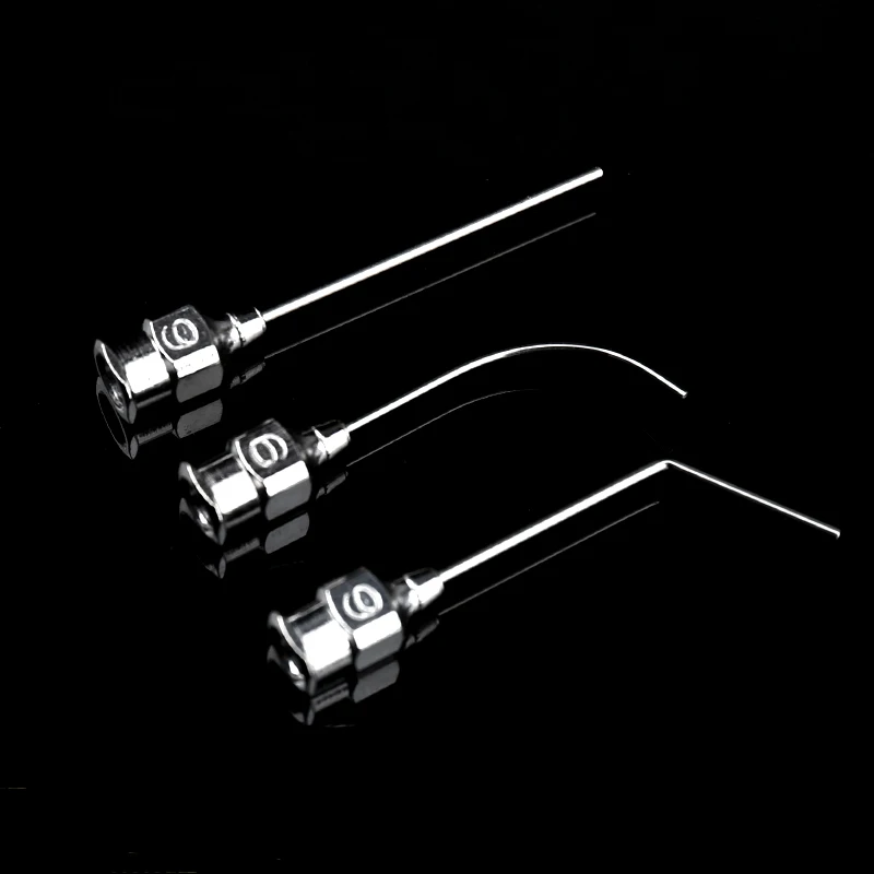 Eye irrigation needle flat head oral stainless steel instrument tool lacrimal passage operation No. 56789 straight corner