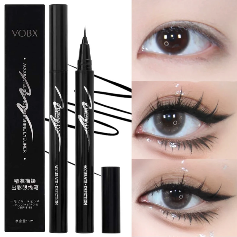 Quick Dry Eyeliner Pencil Waterproof Long Lasting Matte Smooth Eye Liner Lower Eyelash Pen Cosmetics for Beginners Eyes Makeup