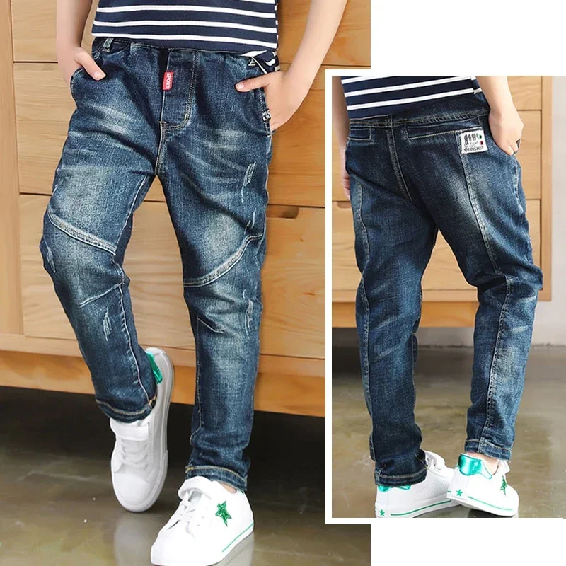 

IENENS Jeans For Boys Clothes Kids Cowboy Sports Pants Children Denim Trousers Clothing Boy Bottoms Size 4 5 6 7 8 9 10 11 12