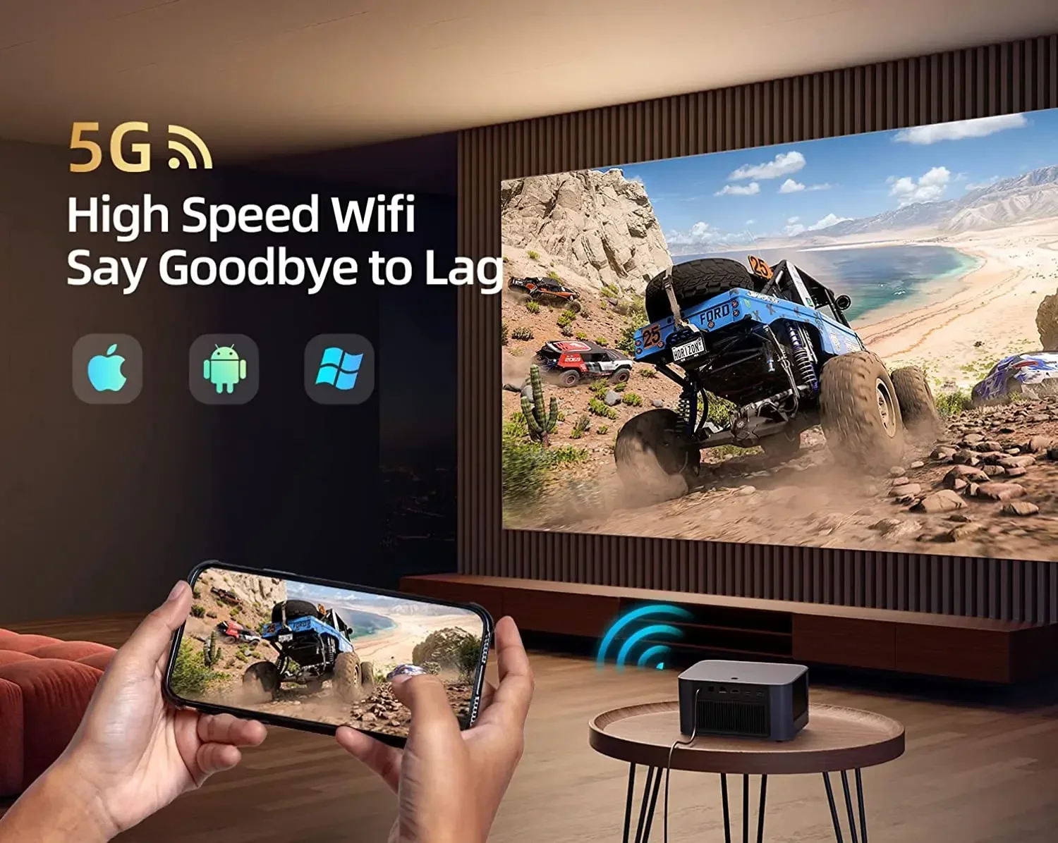 Global Version Dangbei NEO 1080P Projector Native Netflix Officially-Licensed Video Portable Beamer Bluetooth For Home Theater