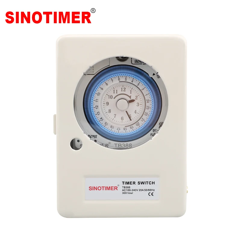 

100-240V 20A Quartz Mechanical Timer 24 Hours Programmable Din Rail Relay Outdoor Waterproof 15 Minutes Interval Time Switch