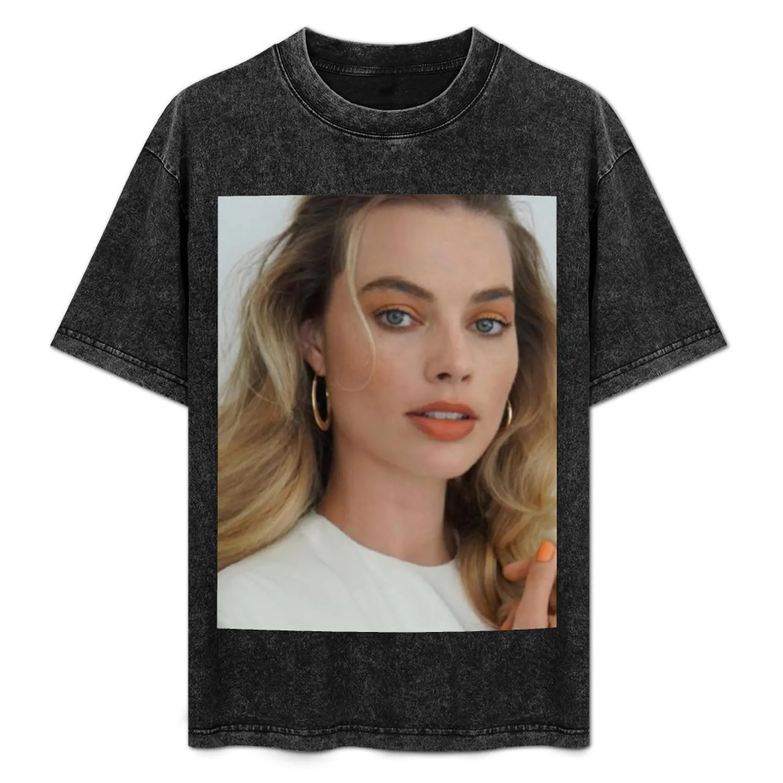 

margot robbie T-Shirt Regular Fit Plain Tee Shirt