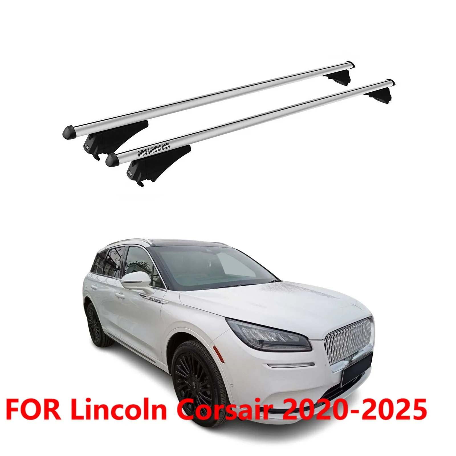 

Top Roof Rack Cross Bars For Lincoln Corsair 2020-2025 Aluminum Gray 2Pcs