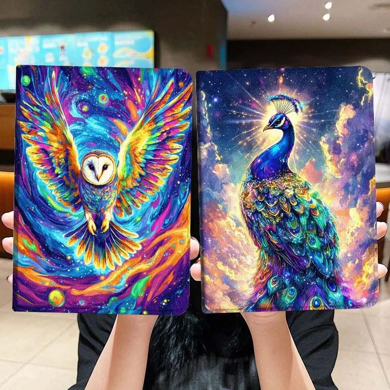 

Сверкающий чехол-книжка «Галактика Павлина» для iPad Pro, Air, Mini 2, 3, 4, 5, 6, 7, 6-го, 7-го, 10-го, 11-го поколений, 10.2, 9.7, 10.5, 11 дюймов – идеальный подарок