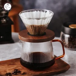 Glass Coffee Pot Hand Brewed Drip Pour Over Coffee Filter Holder Rack Filter Hand Brewed Filter Set