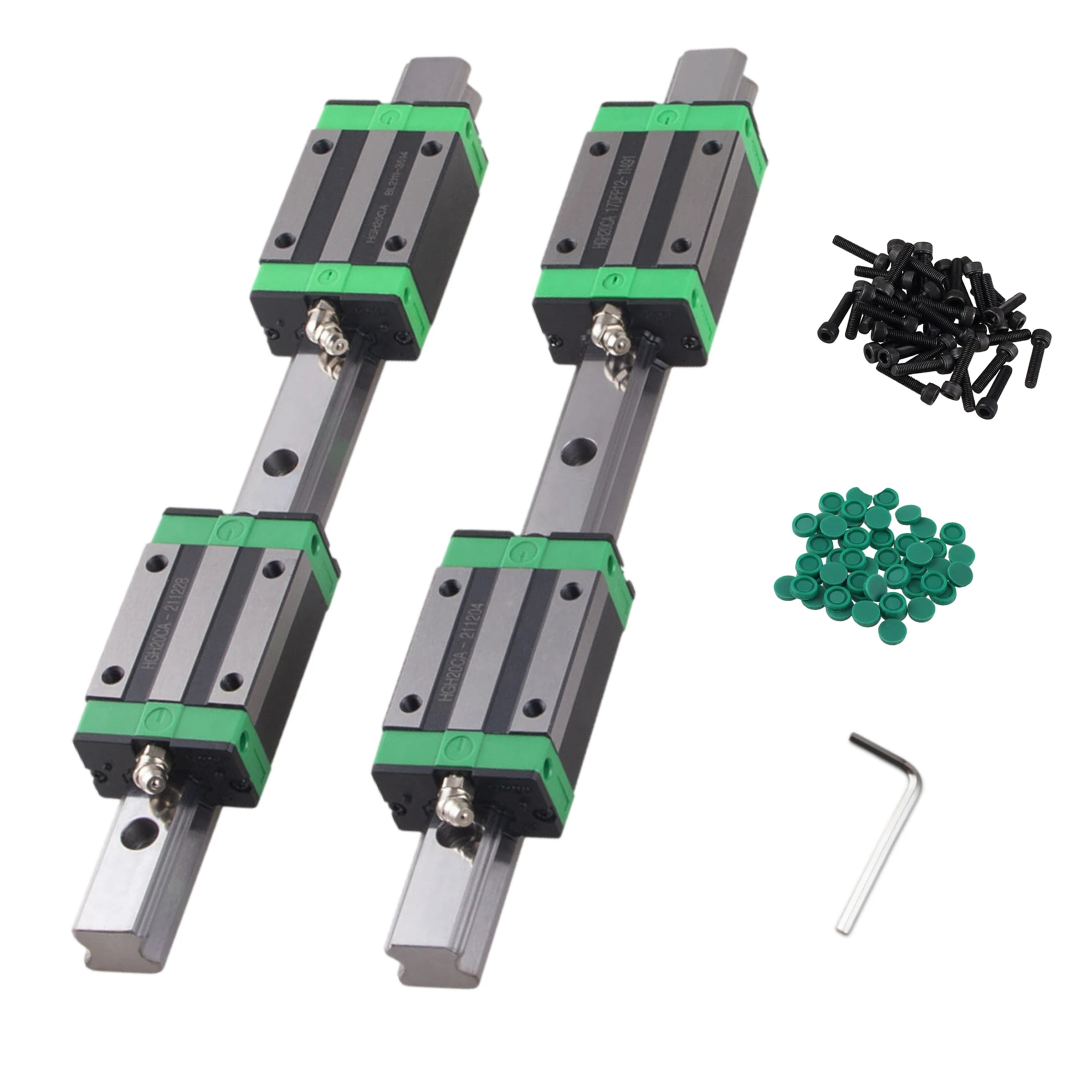 2 قطعة دليل خطي مربع السكك الحديدية HGR20 200 مللي متر-1500 مللي متر + 4 قطعة HGH20CA/HGW20CC كتل الشريحة النقل لقطع التصنيع باستخدام الحاسب الآلي الشحن من DE