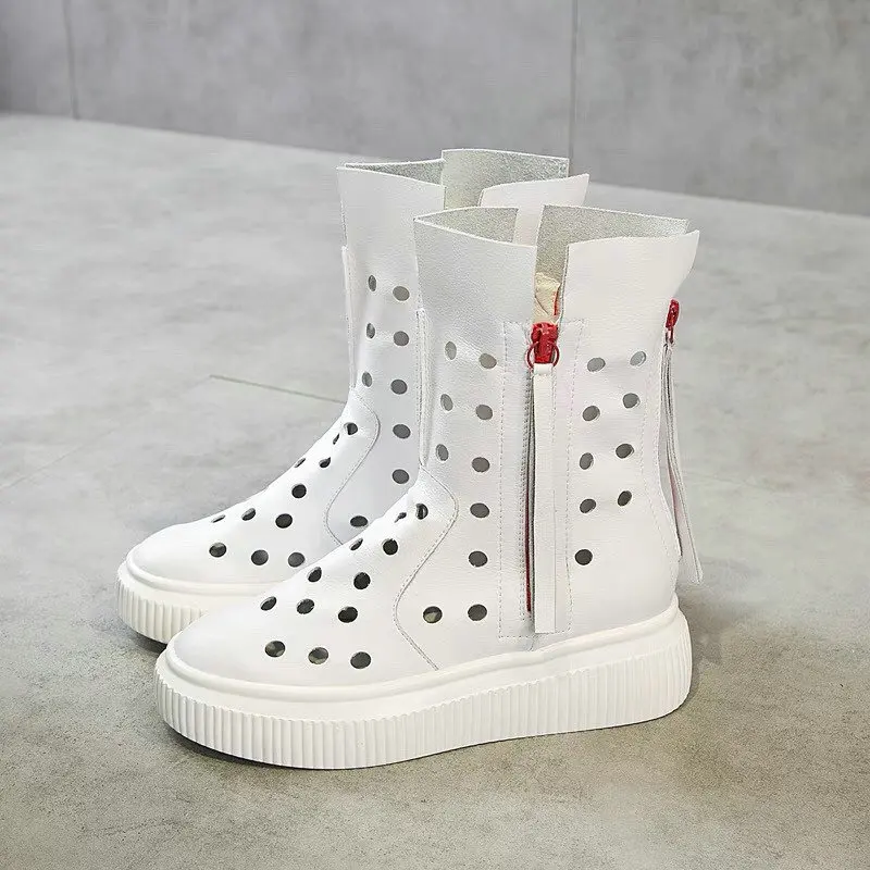 2025 حار بيع الصيف أحذية منصة جديدة المرأة جلد البقر أحذية مثقبة الأحذية الباردة شرابة الأحذية المد