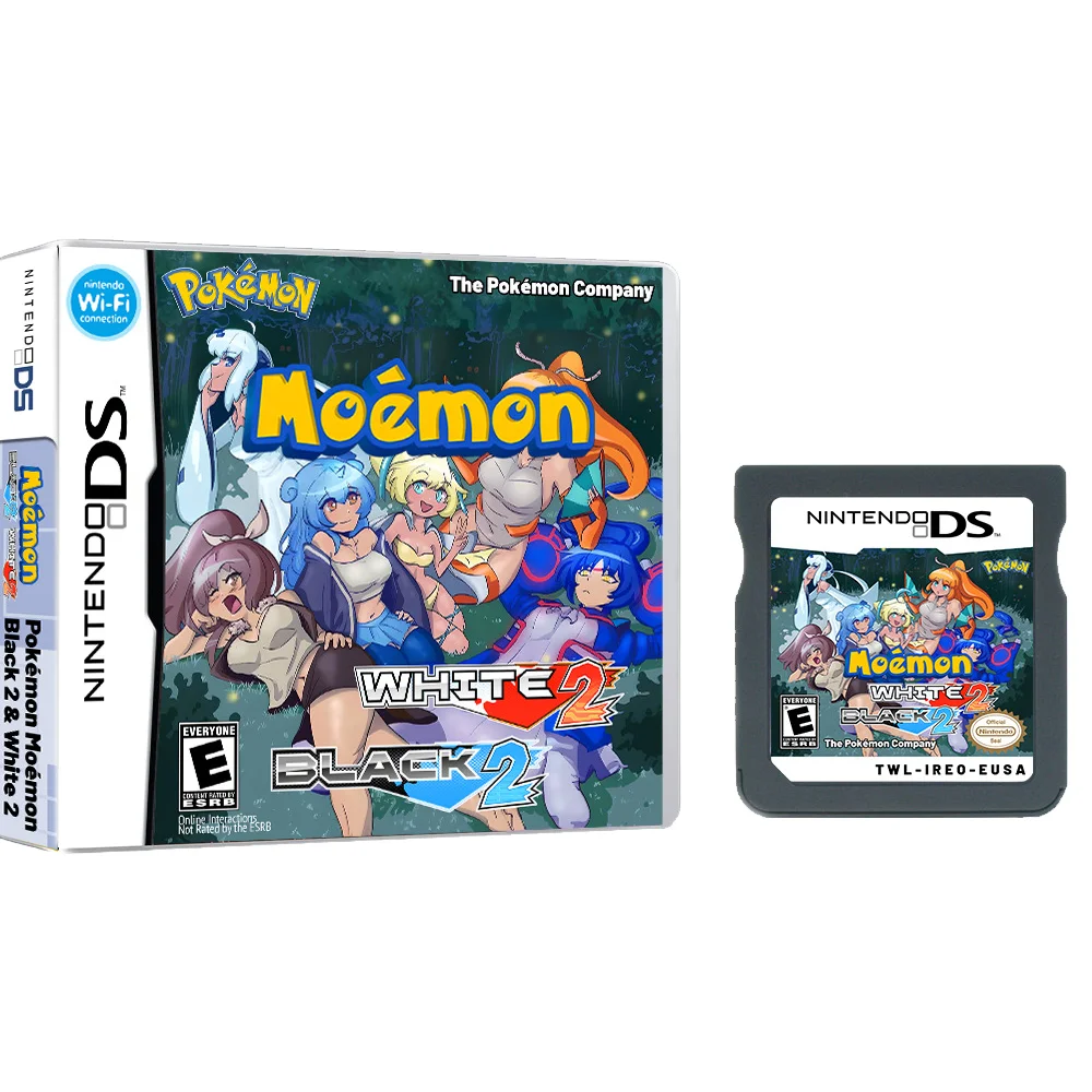 NDS لعبة خرطوشة Moemon لعبة فيديو وحدة التحكم الأصفر والفضي KAIZO Moon Black2 مجموعة من الهوايات يده بطاقة الألعاب الهدايا