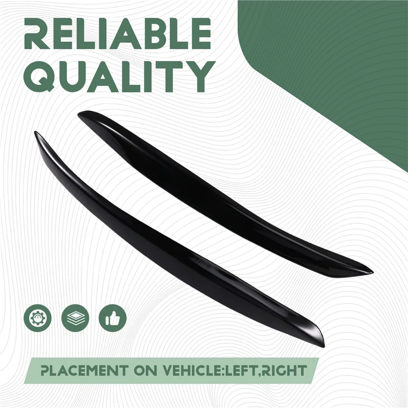 

Car Light Decorative Cover Accessories Gloss Black For TT 8J 2006-2014 Headlight Eyelid