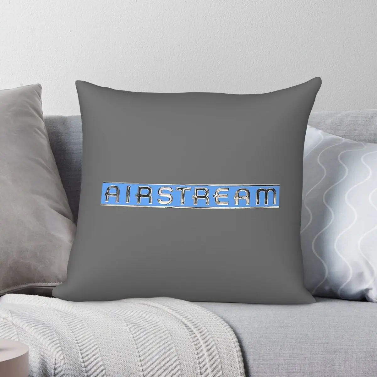 Funda de almohada Airstream Travel Trailer, poliéster, lino, terciopelo, estampado, con cremallera, decorativa, para el hogar, 45x45