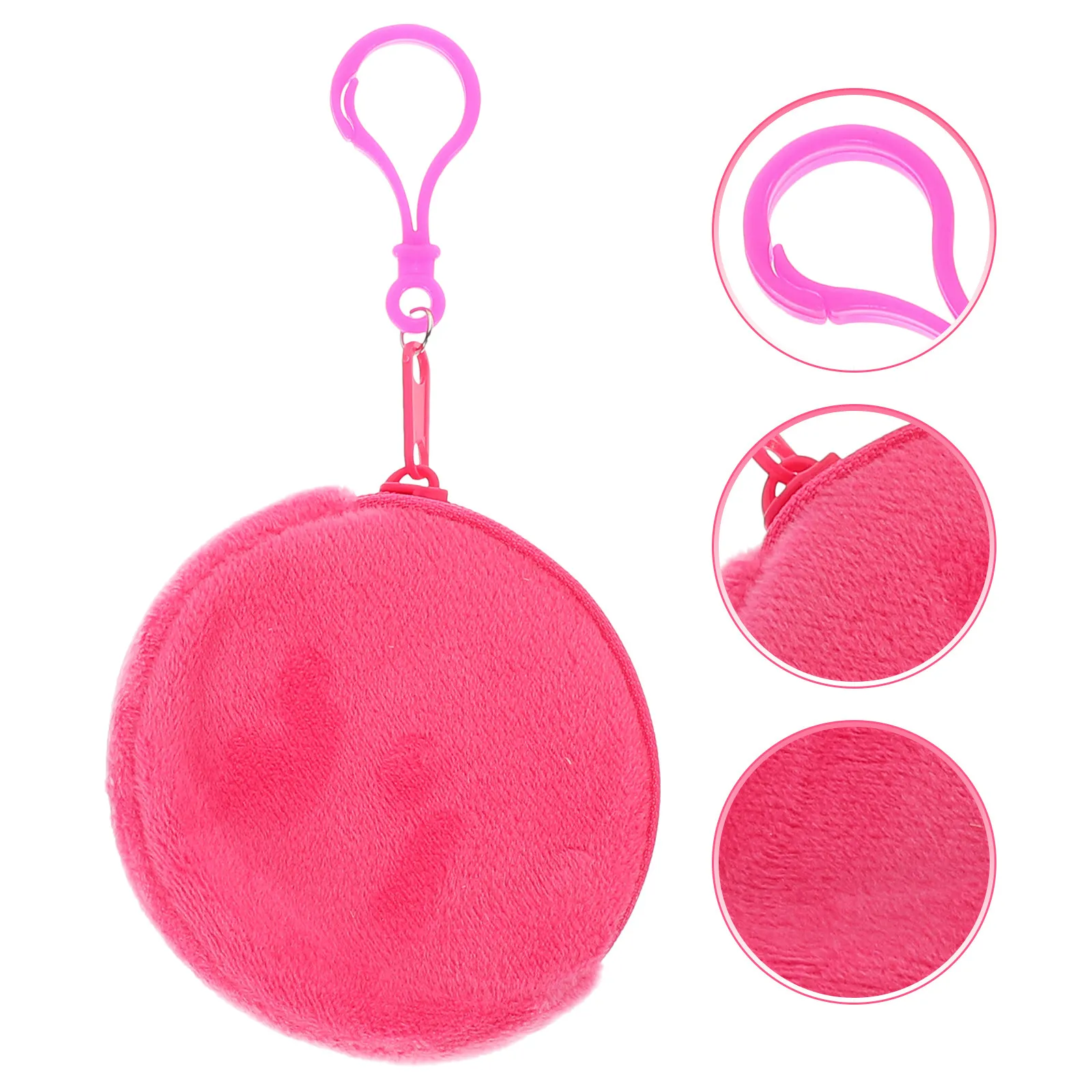 3Pcs Small Round Purse for Women Lightweight Compact Zipper Closure Coin Purses for Change Earbuds Keys Portable Daily Use