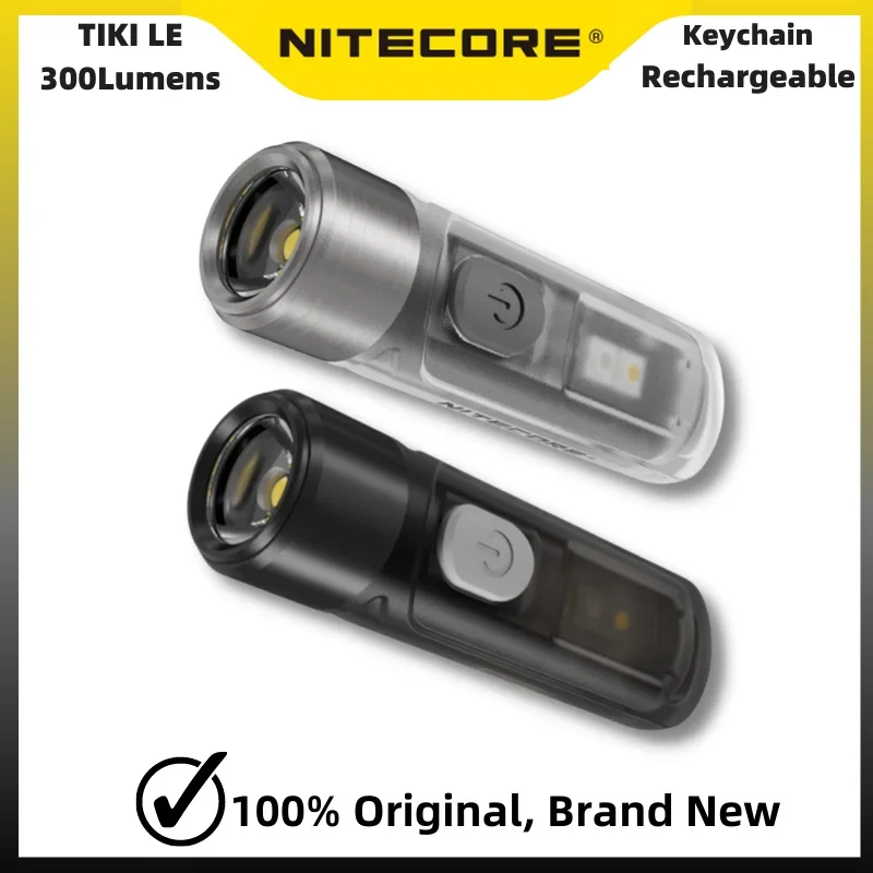 NITECORE TIKI LE 300 Люмен USB-перезаряжаемый брелок свет тройные источники Lihgt мини светодиодная вспышка встроенный аккумулятор