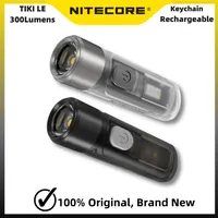 NITECORE TIKI TIKI LE 300Lumens USB-Rechargeable Keychain Light Triple Lihgt Sources Mini LED Flashlight Built-in Battery