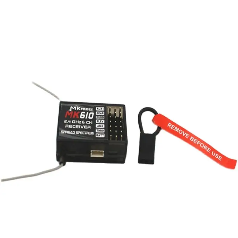 2.4GHz 6CH DSM2 MK610 RC Receiver Compatible AR6100 Receptor for  JR DSX7 DSX9 Radio Spektrum DX6i DX7 DX8 DX9 Transmitter